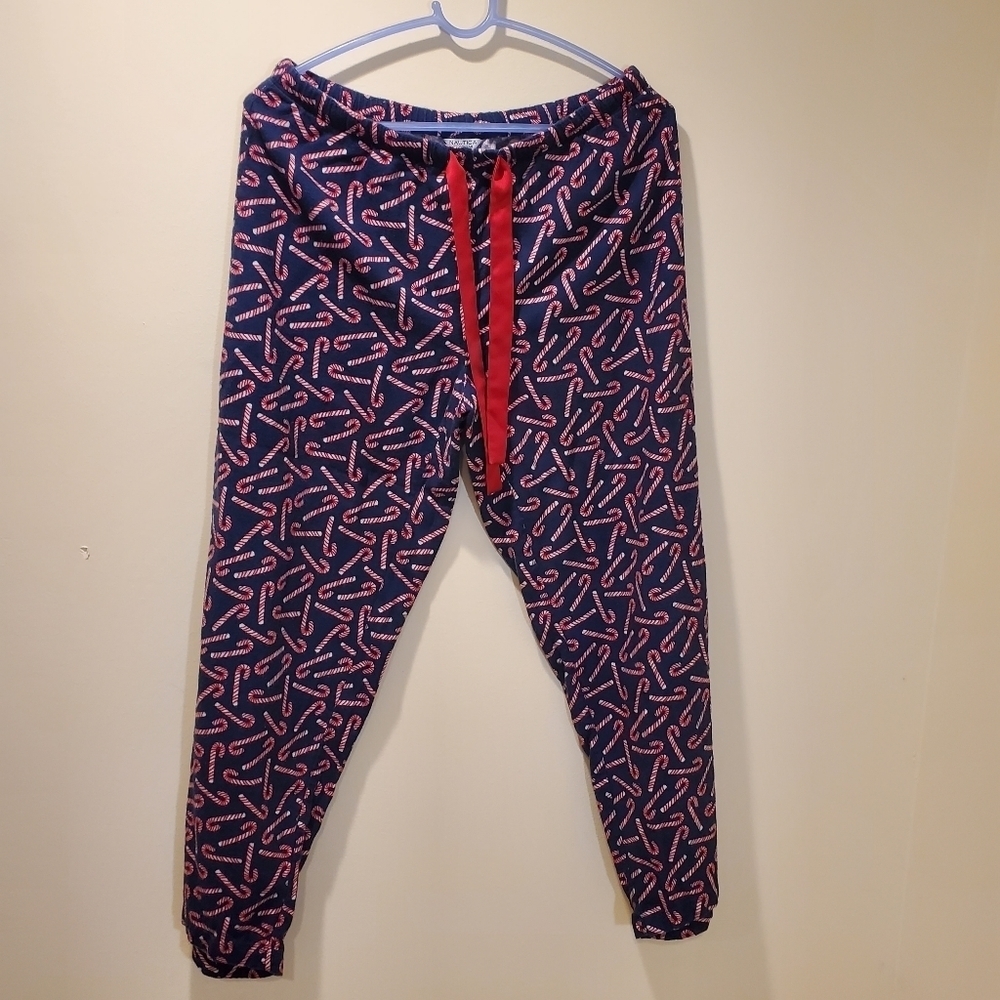 Nautica Christmas Candy Cains women pajama pants size M